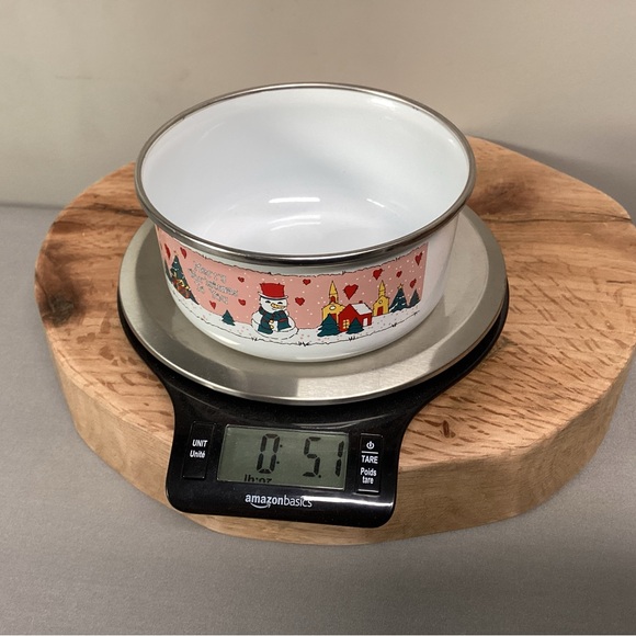 “3/$15” - “Merry Christmas To You” - Metal & Enamel Coated Snowman Themed Bowl - Picture 10 of 10